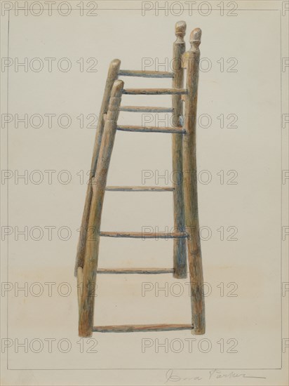 Child's High Chair, c. 1938. Creator: Cora Parker.