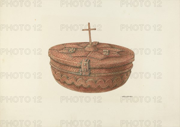 Baptismal Font, c. 1941. Creator: William Kieckhofel.