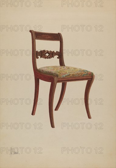 Side Chair, 1937. Creator: Nicholas Gorid.