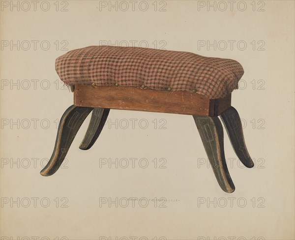 Foot Stool, 1938. Creator: Alexander Anderson.