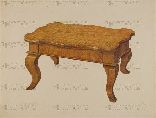 Footstool, 1939. Creator: Albert Geuppert.