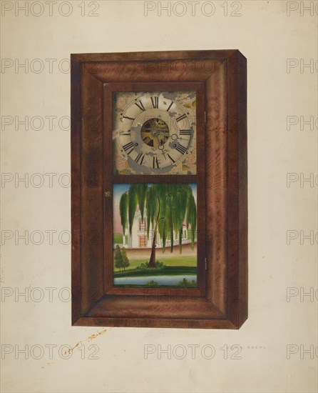 Painted Clock, 1940. Creator: John Koehl.