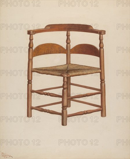 Corner Chair, 1941. Creator: Rolland Livingstone.