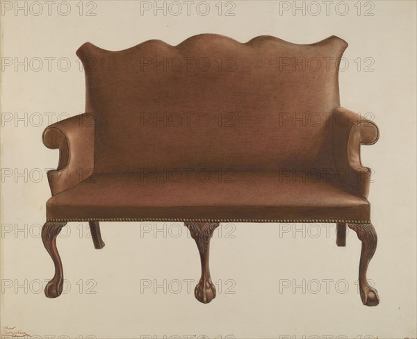 Settee, 1941. Creator: Rolland Livingstone.