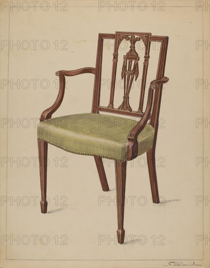 Armchair, c. 1936. Creator: Nicholas Gorid.