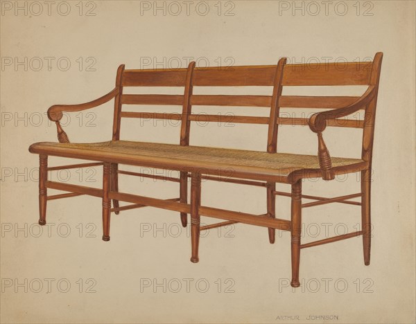 Settee, c. 1936. Creator: Arthur Johnson.