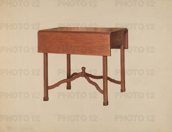 Pembroke Table, c. 1938. Creator: Henry Granet.