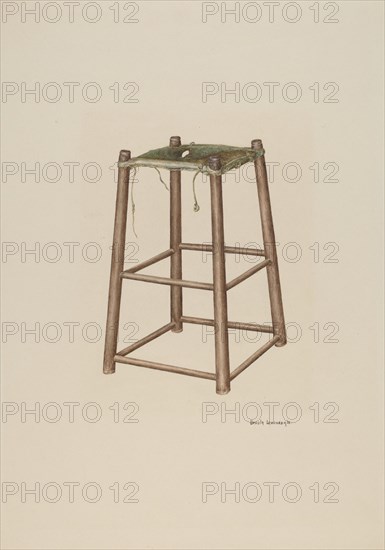 Office High Stool, c. 1940. Creator: Ursula Lauderdale.