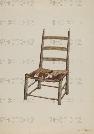 Handmade Chair, c. 1938. Creator: Annie B Johnston.