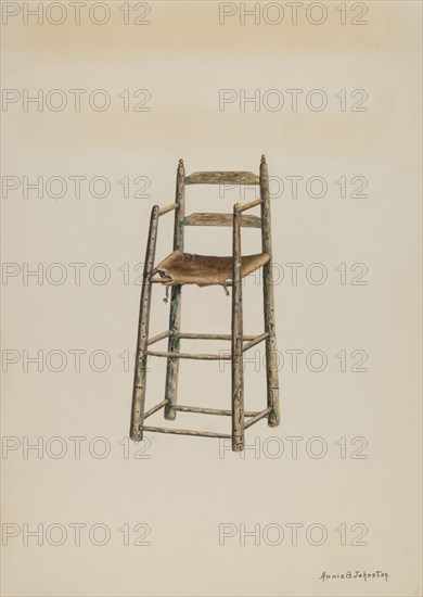 Child's High Chair, c. 1939. Creator: Annie B Johnston.