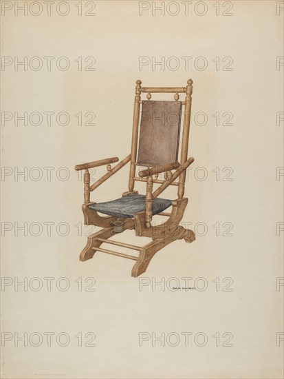 Platform Rocker, c. 1940. Creator: Ursula Lauderdale.