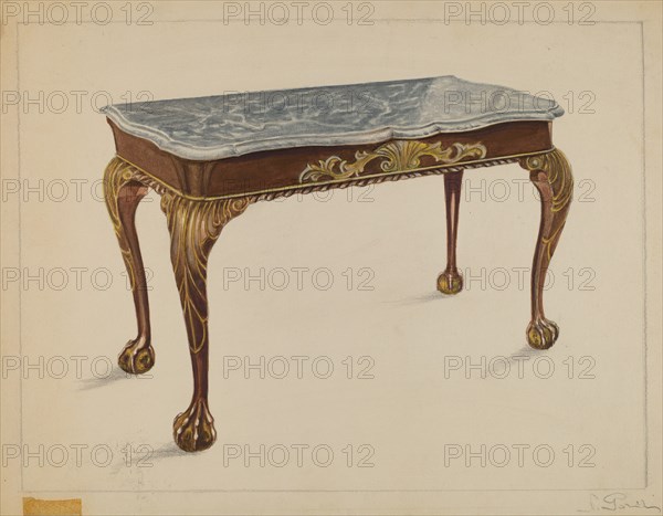 Pier Table, c. 1936. Creator: Nicholas Gorid.