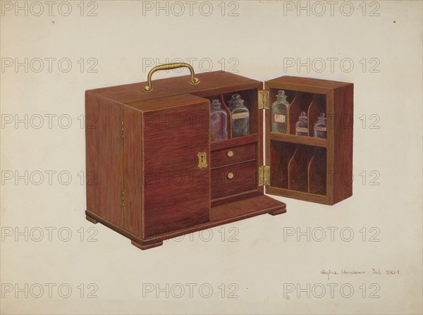 Portable Medicine Cabinet, c. 1938. Creator: Regina Henderer.