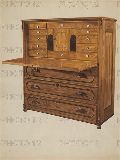 Desk, c. 1938. Creator: Einar Heiberg.