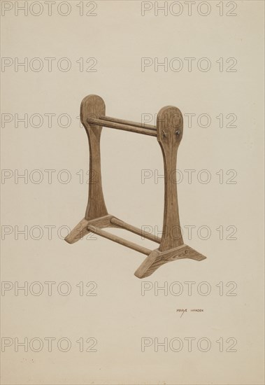 Drying Rack, c. 1940. Creator: Mary Hansen.