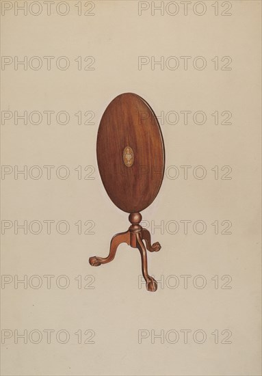 Tilt Top Table, c. 1937. Creator: Dorothy Handy.