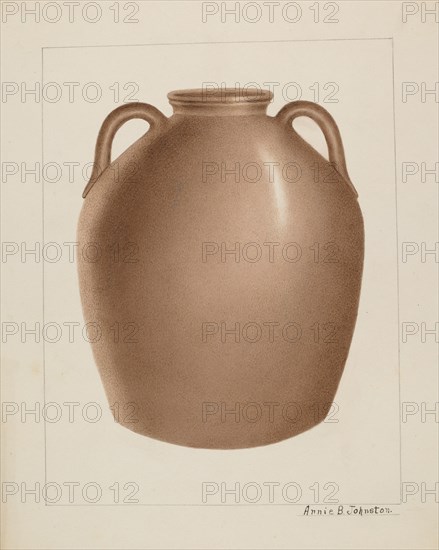 Stoneware Jar, c. 1937. Creator: Annie B Johnston.