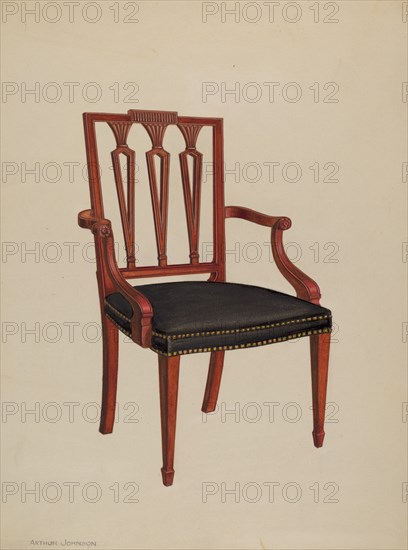 Armchair, c. 1937. Creator: Arthur Johnson.