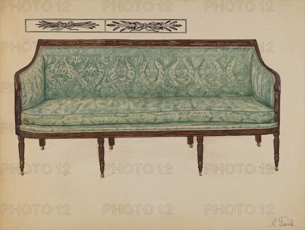 Sofa, 1935/1942. Creator: Nicholas Gorid.