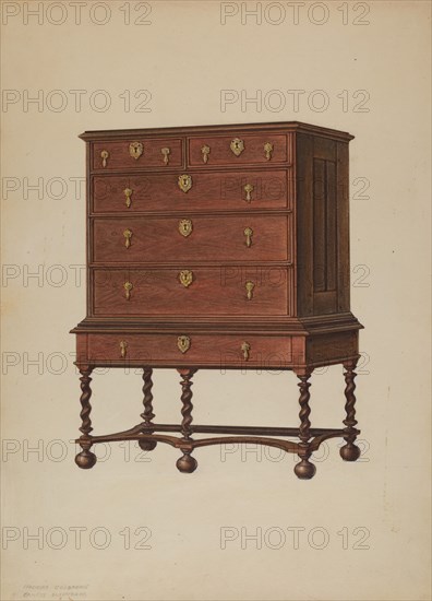 Highboy, c. 1940. Creator: Isadore Goldberg.