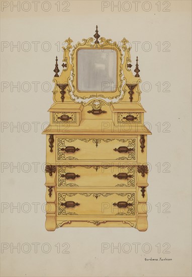 Dresser, c. 1937. Creator: Gordena Jackson.