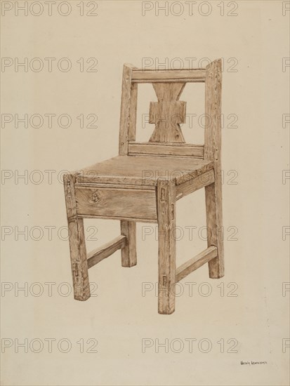 Monk's Chair, 1939. Creator: Ursula Lauderdale.