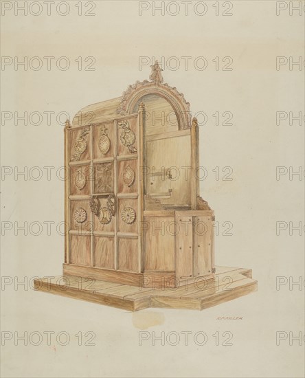 Confessional, c. 1936. Creator: Randolph F Miller.