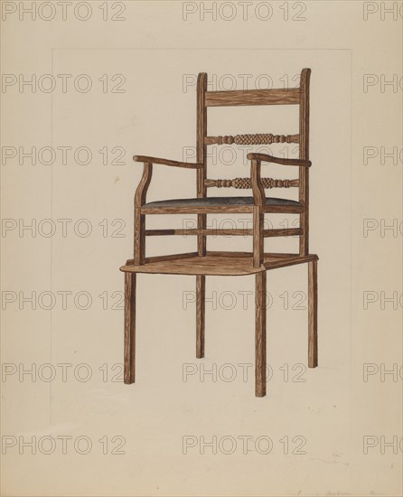 Child's High Chair, c. 1937. Creator: Frederick Jackson.