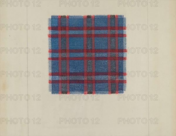 Plaid Homespun, c. 1937. Creator: Frank J Mace.