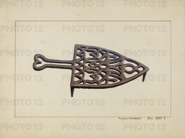 Iron Holder, c. 1938. Creator: Regina Henderer.