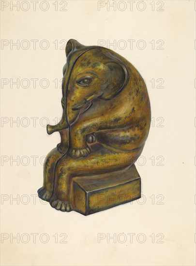 Toy Bank: Elephant, c. 1939. Creator: Walter Hochstrasser.