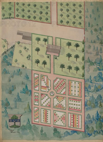 Watts Estate and Garden, c. 1936. Creator: Helen Miller.