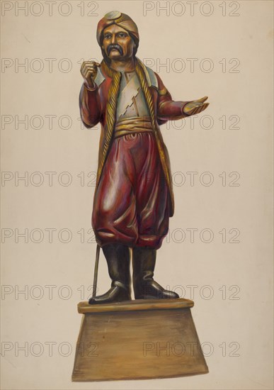 Cigar Store Figure, c. 1937. Creator: Walter Hochstrasser.