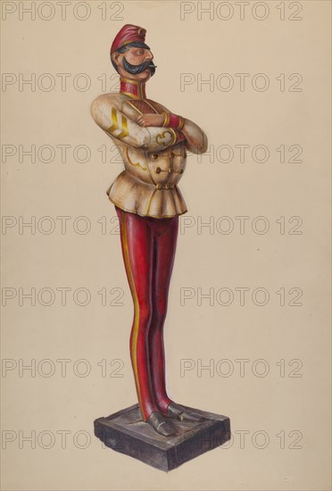 Cigar Store Figure, c. 1937. Creator: Walter Hochstrasser.