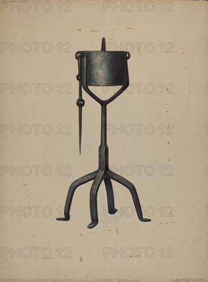 Oil Lamp, c. 1938. Creator: Walter Hochstrasser.