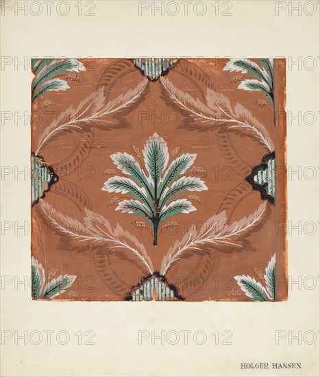 Wall Paper, c. 1939. Creator: Holger Hansen.