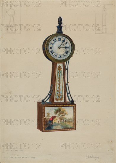 Wall Clock, c. 1936. Creator: Thomas Holloway.