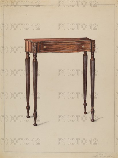 Console Table, c. 1936. Creator: Nicholas Gorid.