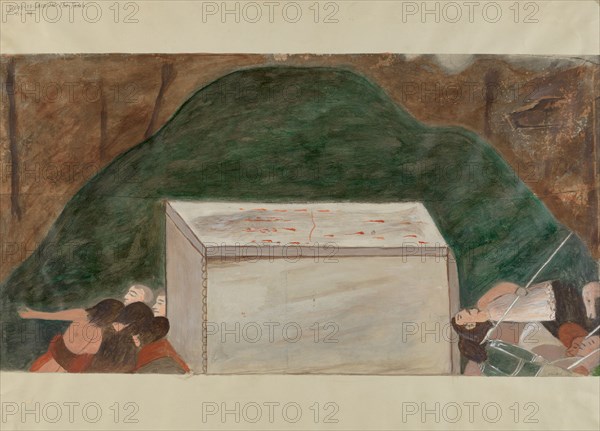 Station of the Cross No. 14: "Jesus is Laid in His Tomb", c. 1936. Creator: William Herbert.