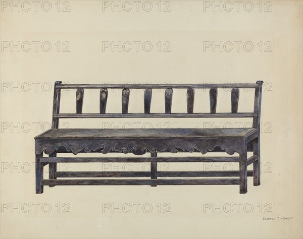 Bench, c. 1936. Creator: Edward Jewett.