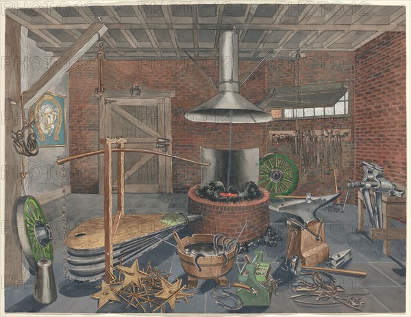 Blacksmith Shop, 1935/1942. Creator: Perkins Harnly.