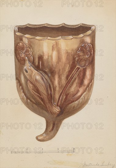 Wall Pocket for Flowers, c. 1936. Creator: Gertrude Lemberg.