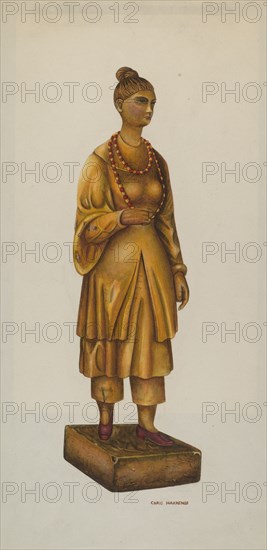 Tea Store Figure, c. 1937. Creator: Chris Makrenos.