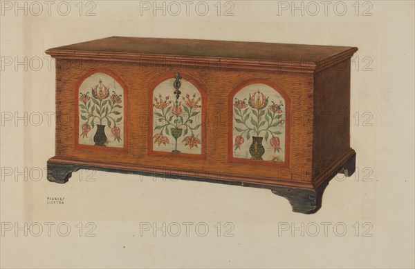 Pa. German Chest, c. 1938. Creator: Frances Lichten.