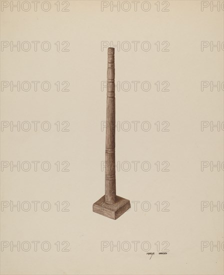 Candlestick, c. 1940. Creator: Mary Hansen.