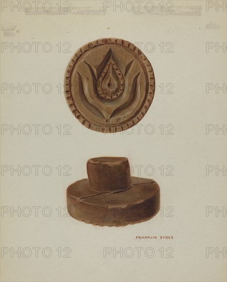 Pa. German Butter Mold, c. 1940. Creator: Albert J. Levone.