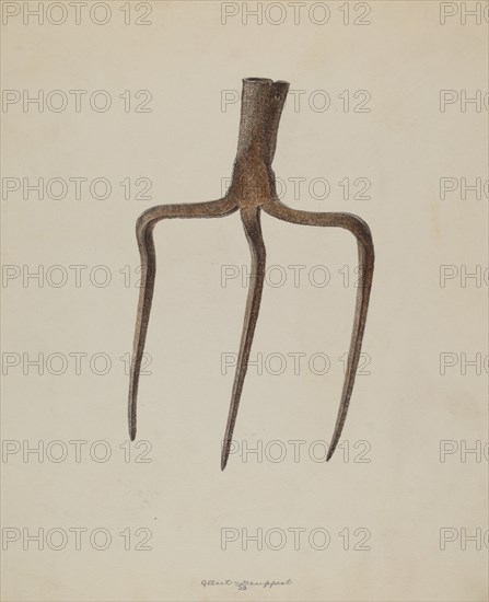 Hay Fork, 1938. Creator: Albert Geuppert.