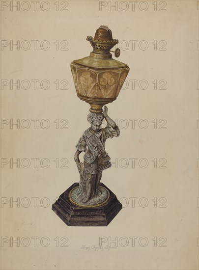 Table Lamp, 1939. Creator: Lloyd Charles Lemcke.