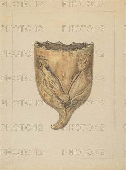 Wall Pocket for Flowers, 1935/1942. Creator: Gertrude Lemberg.