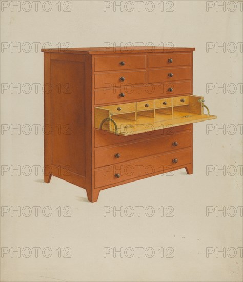 Shaker Desk, c. 1937. Creator: John W Kelleher.